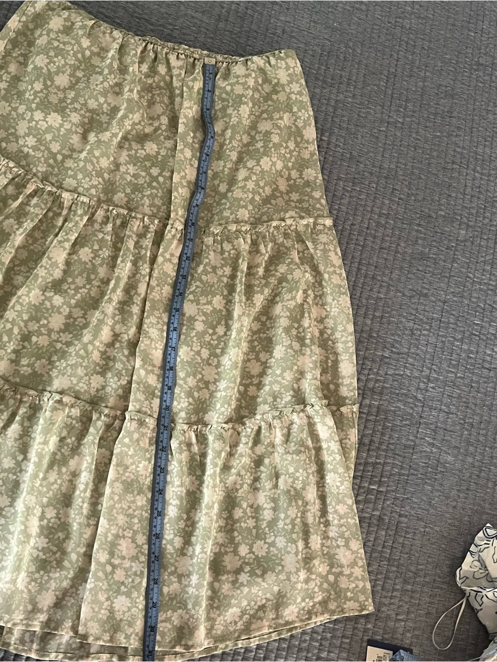 Trixxi Sage Floral Smocked Tiered Maxi Dress - Picture 3 of 7